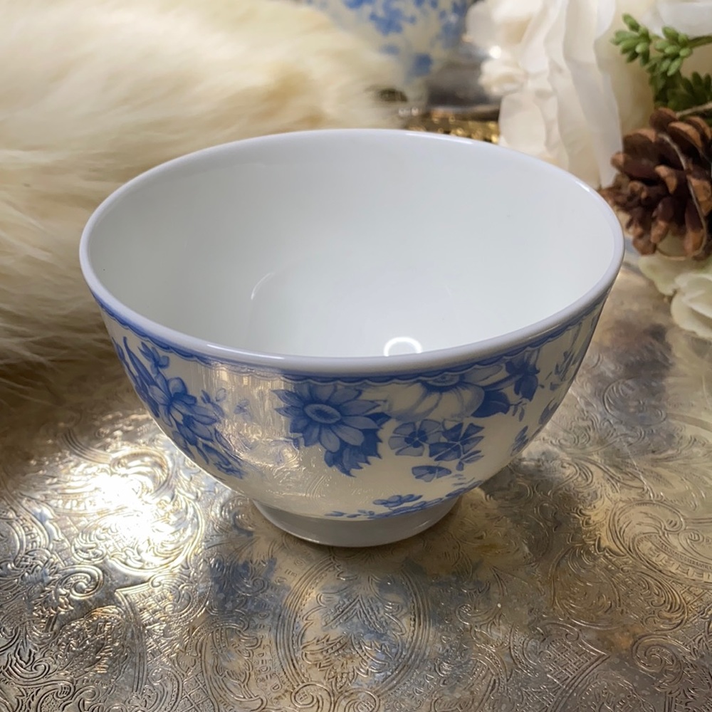 Whittard Bone China Blue White Bowl